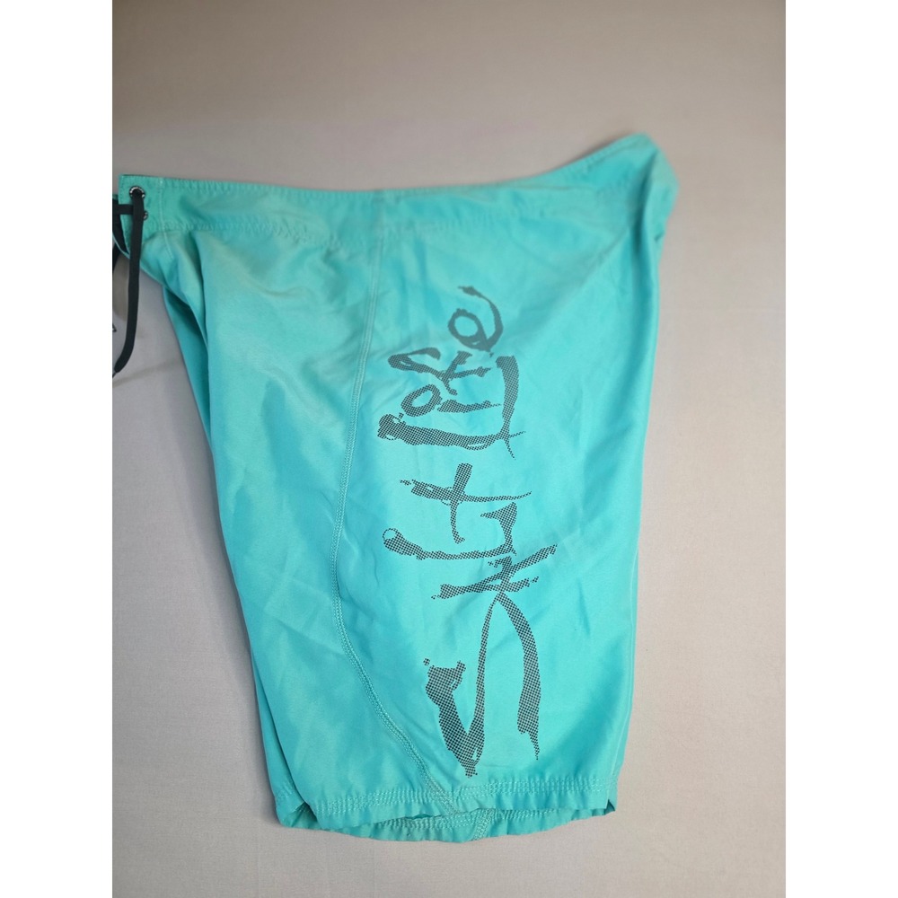 Salt Life SLX-QD Mens Board Shorts Aqua Teal Skull Graphic Size 40*small defect